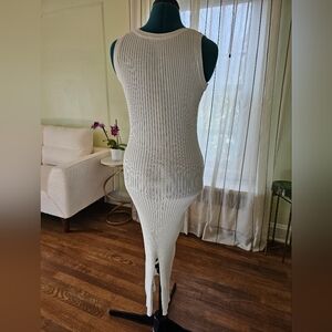 White dress with slit